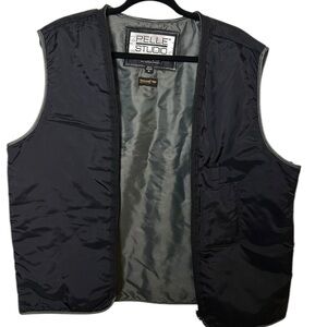 WILSON S leather,Pelle Studio vest, men M , inner liner of leather jacket .